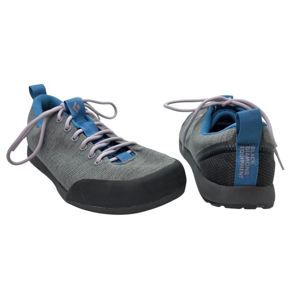Black Diamond Session Gray Blue Knit Approach Shoes Sneakers Womens 10 BD580005